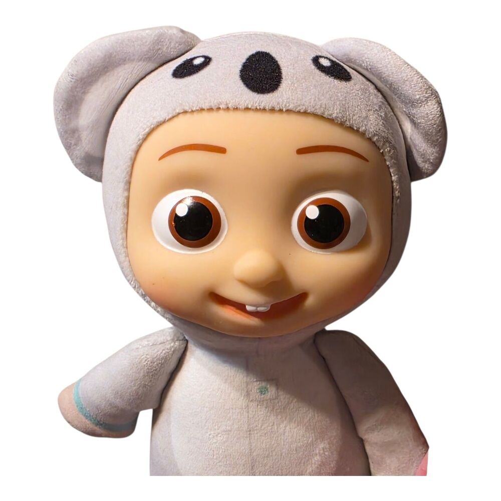 Cocomelon JJ KOALA BEAR COSTUME PLUSH 8" Figure Doll Soft Body Plastic Head New - Picture 3 of 3